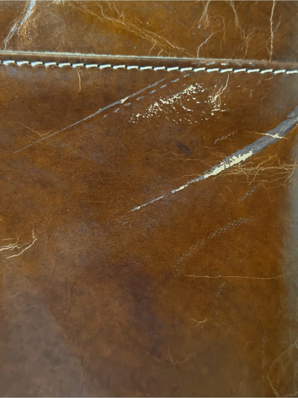 Classic Brown Leather Messenger/briefcase Bag with Shoulder Strap